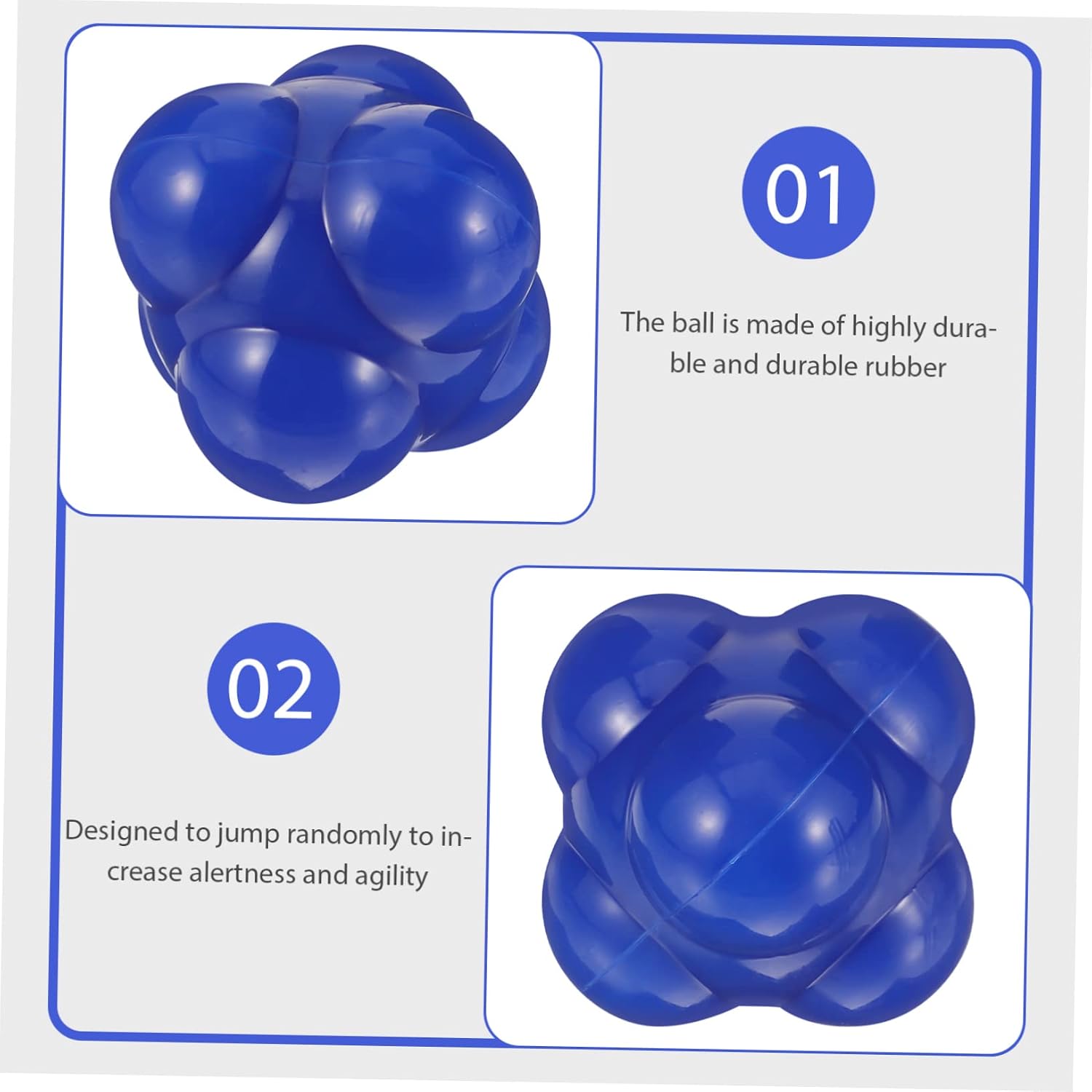 Hexagonal Reaction Ball Agile Training Equipment Large Ball for Baseball Accessories Goalkeeper Training Indoor Fitness