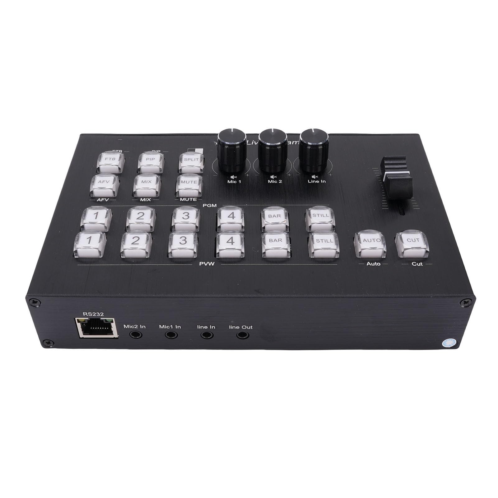 Generic Mixer Video Multimediale HD Connessione Versatile Opzioni di Ingresso per la Creazione di Corsi Scolastici Metallo 1 unità (Spina europea)