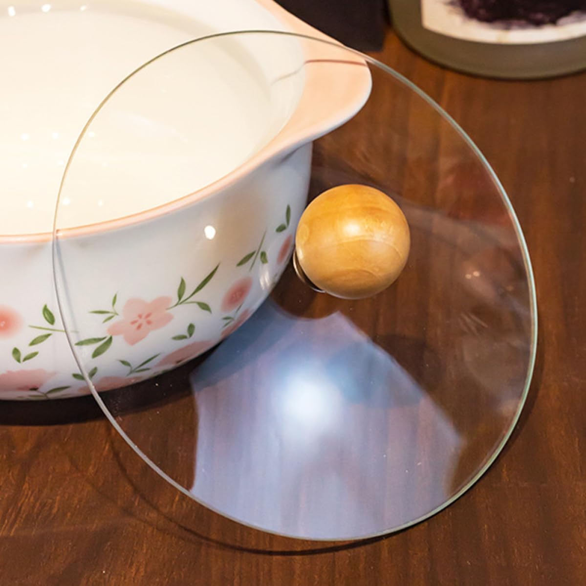 Sosoport Tazón de Ramen de Cerámica Resistente al Desgaste Tapa, Apto para Microondas, Adecuado para Cocina y Fiestas, Diseño Simple y Multifuncional