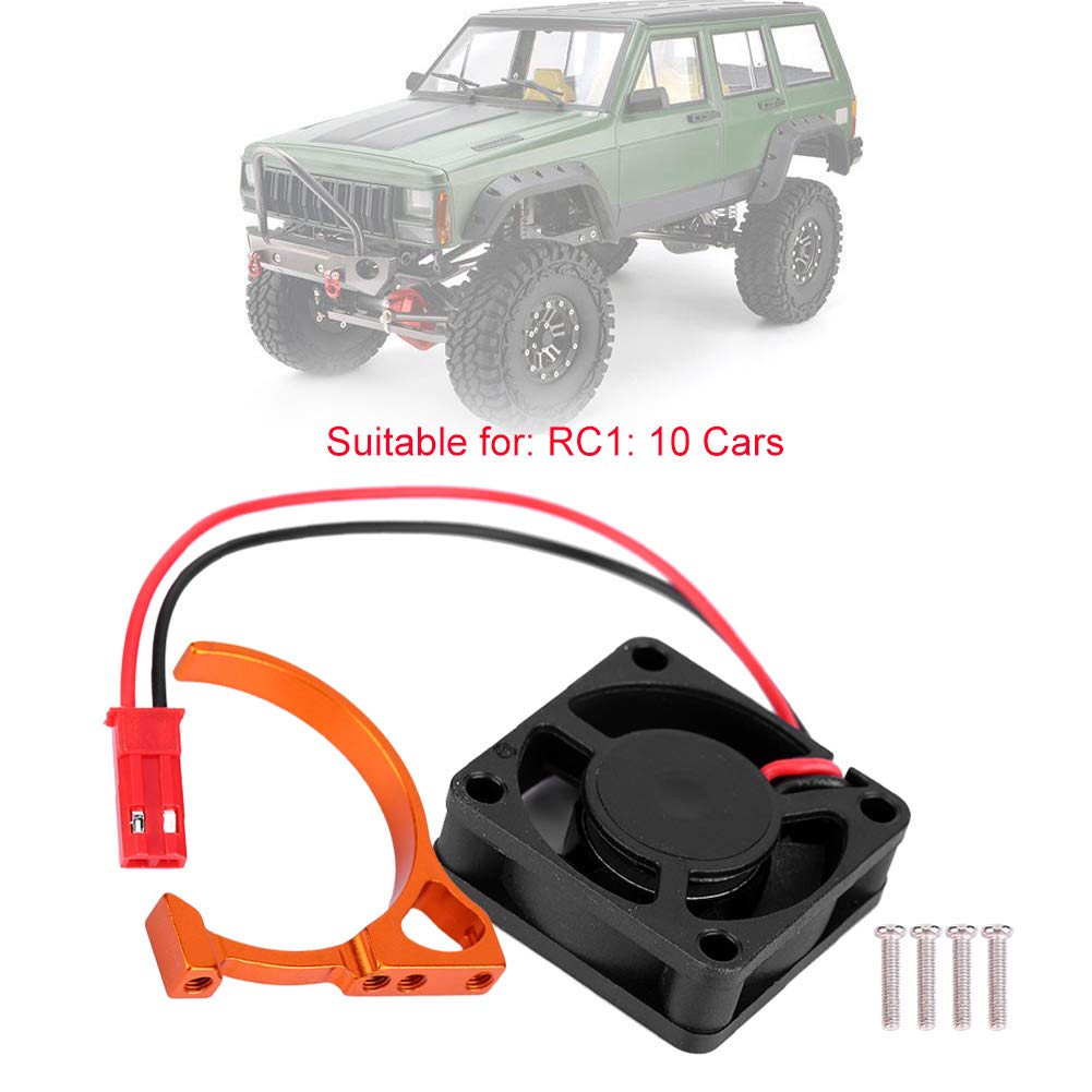 Lybunair 540 550 RC Motor Cooling Fan Set - Dual Size Heatsink with 25MMx25MM / 30MMx30MM 5V Fans for 1:10 RC Engine Motor (30 * 30MM 5V with Accessories)