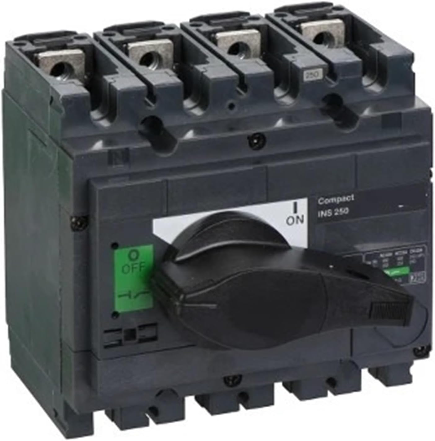 1pcs 31110 INS400 3P Switch disconnector, Compact INS400, 400 A, Standard Version with Black Rotary Handle, 3 Poles