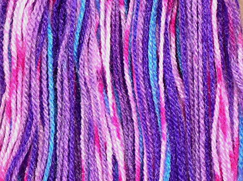 Image of M.G ENTERPRISE Marine Excel M.Purple (500 gm) Wool Hank Hand Knitting Wool /Art Craft Soft Fingering Crochet Hook Yarn, Needle Knitting Yarn Thread Dyed