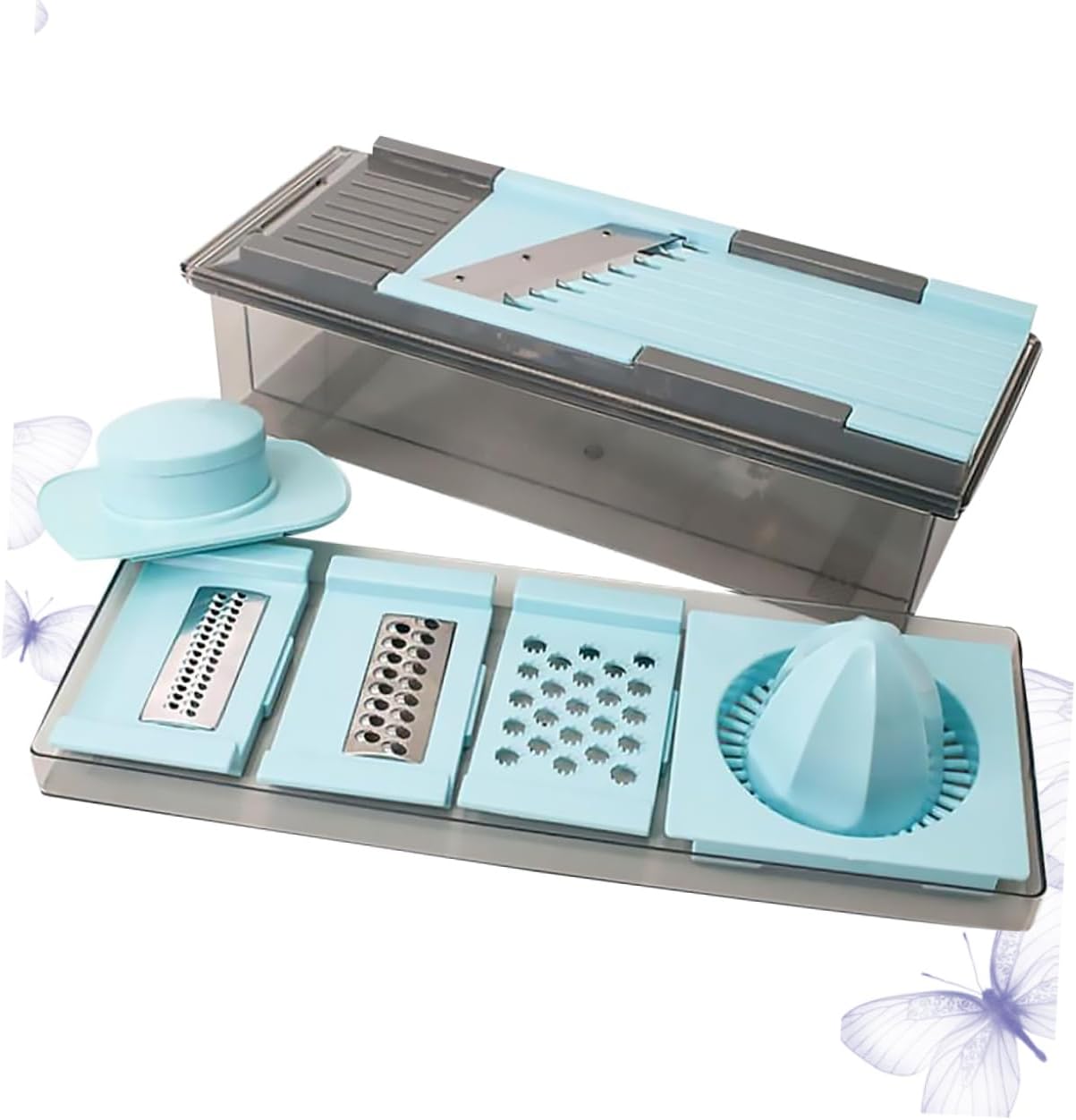 Multifunction Vegetable Cutter Grater Juicer Squeezer Portable Manual Slicer for Efficient Vegetable Fruit Preparation in Home Restaurant Kitchens