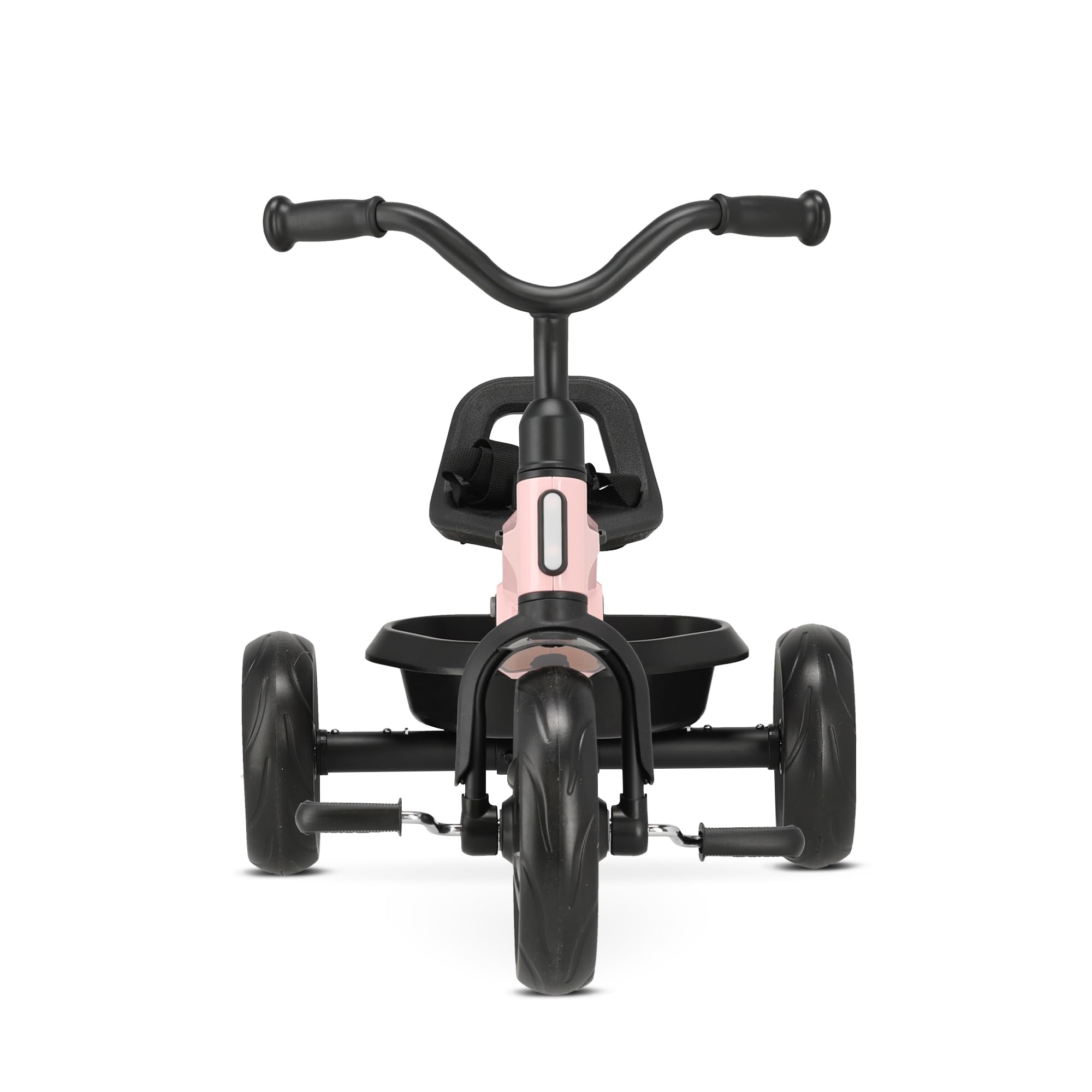 Deryan Tricycle Bébé Drifter de 2 à 6 Ans (Max. 25 kg), Draisienne Évolutif, Velo Poussette, Trike Bebe, Facile À Plier, Pliable, Vélo Bébé - Guidon et Ceinture de sécurité Inclus, Rangement, Rose