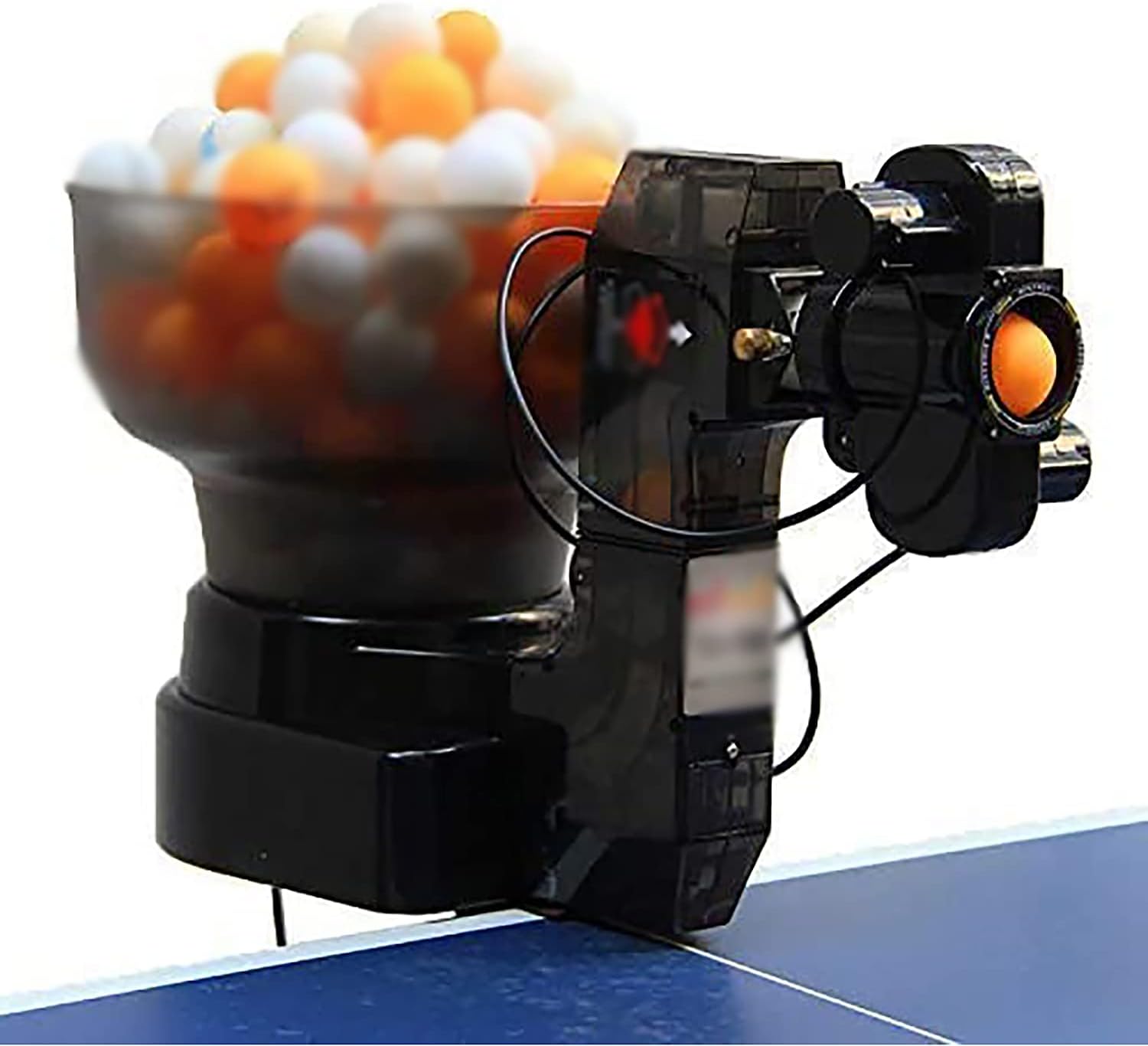 Table Tennis Serve Training Machine, Ping Pong Ball Machine, Can Accommodate About 100 Table Tennis Balls, for Training Automatic 360° Spins Table Tennis Robot