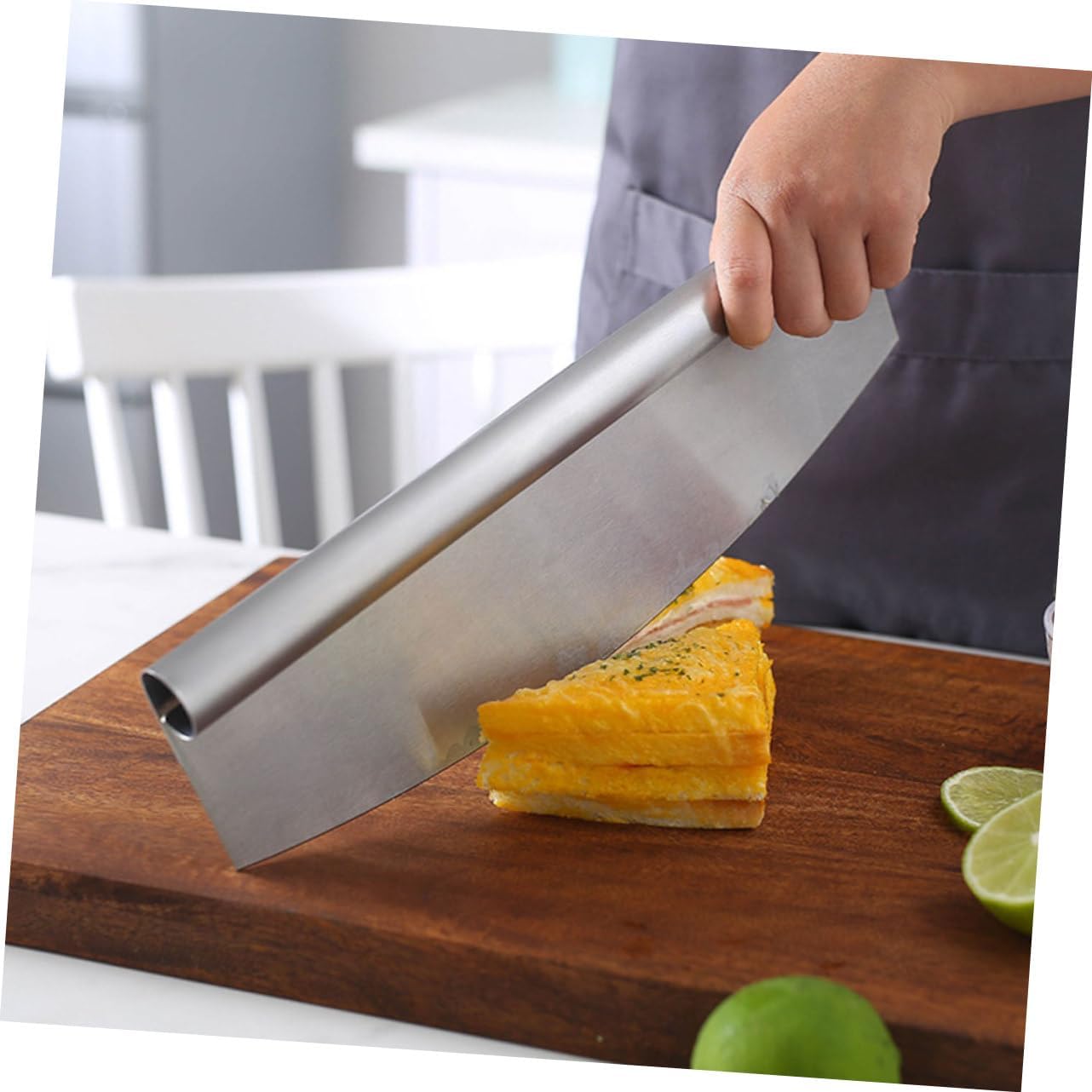 COLLBATH 1set Stainless Steel Pizza Cutter Pizza Peel and Shovel Multi-functional Kitchen Gadget for Transferring for Home and Outdoor Use