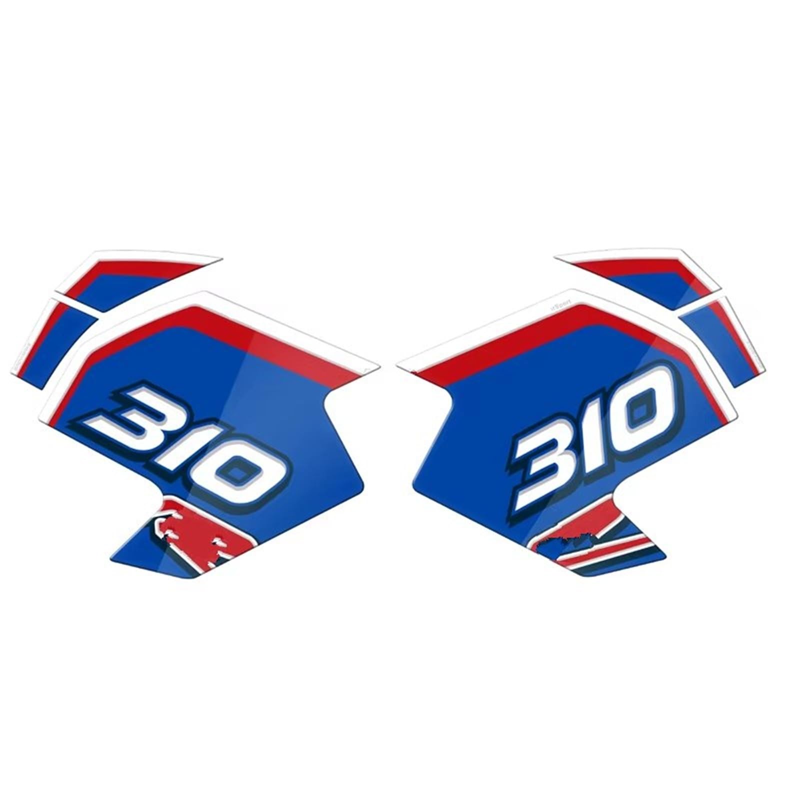 Accessori Moto Paraserbatoio Reale Gas Carburante Adesivo Decalcomania Protezione Emblema Per B&MW G310 R G310R 1 Set(Model 4)