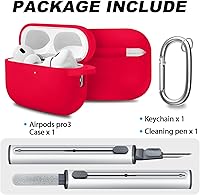 Vista 580 de Funda para AirPods Pro con kit de limpieza, funda de silicona suave para Apple AirPod Pro de 1ª/2ª generación, accesorios de funda AirPods Pro/Pro 2