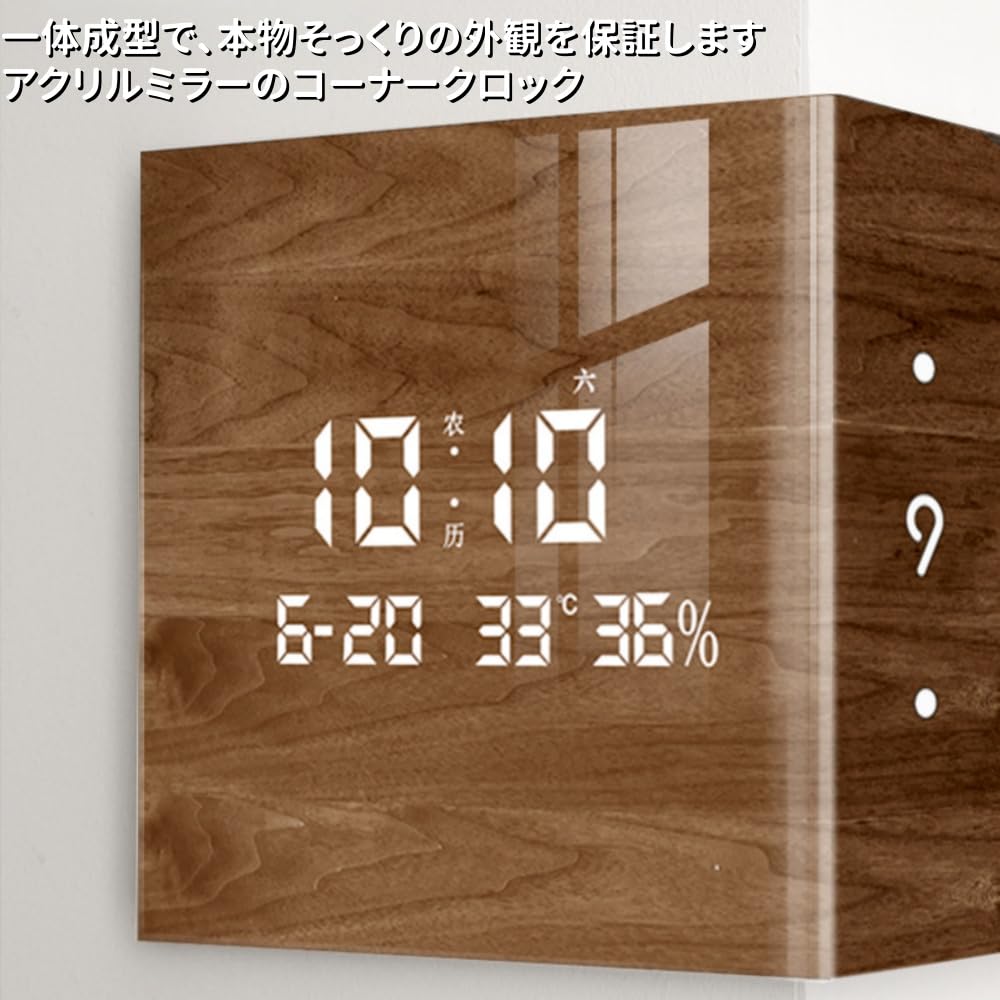 Amazon.co.jp: 両面発光デジタルリビングルームコーナー電子時計