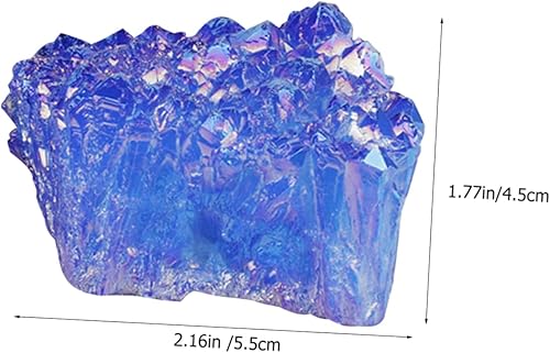 Miniatura 9 de Amosfun 2 piezas de cristal natural en racimo de piedras preciosas azules curativas, cristales cuarzos, piedras ásperas, suministros para hacer