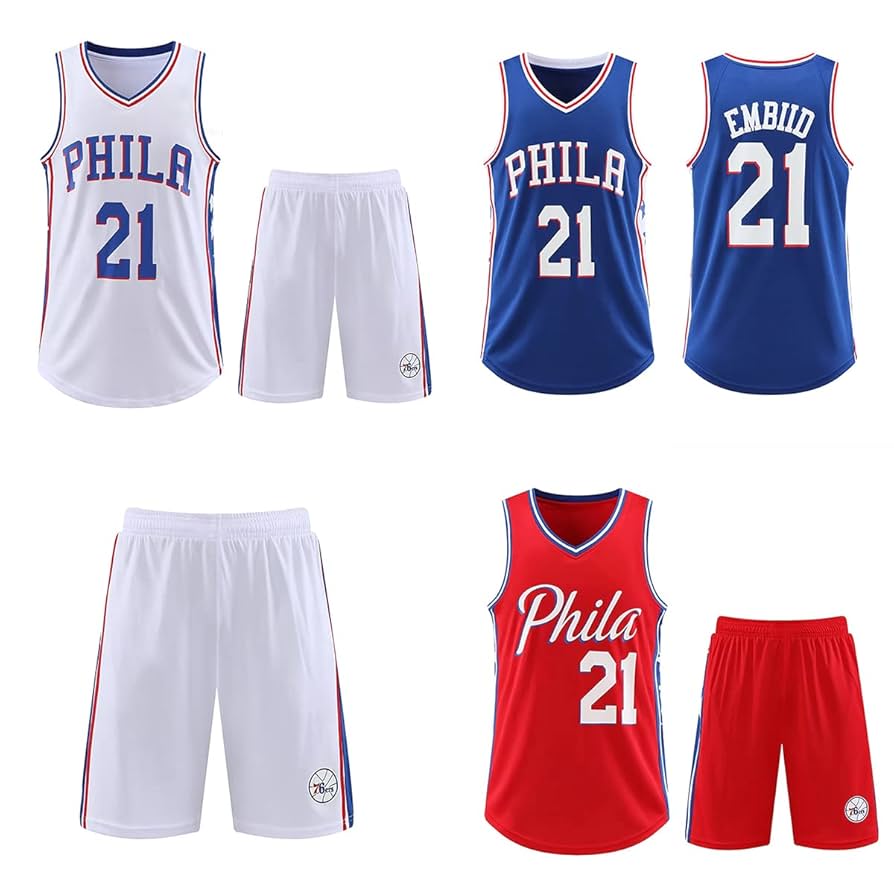 PHILA EMBIID 21番 ユニフォーム　エンビード Amazon.com: Joel Embiid Philadelphia 76ers Blue #21 Youth 8