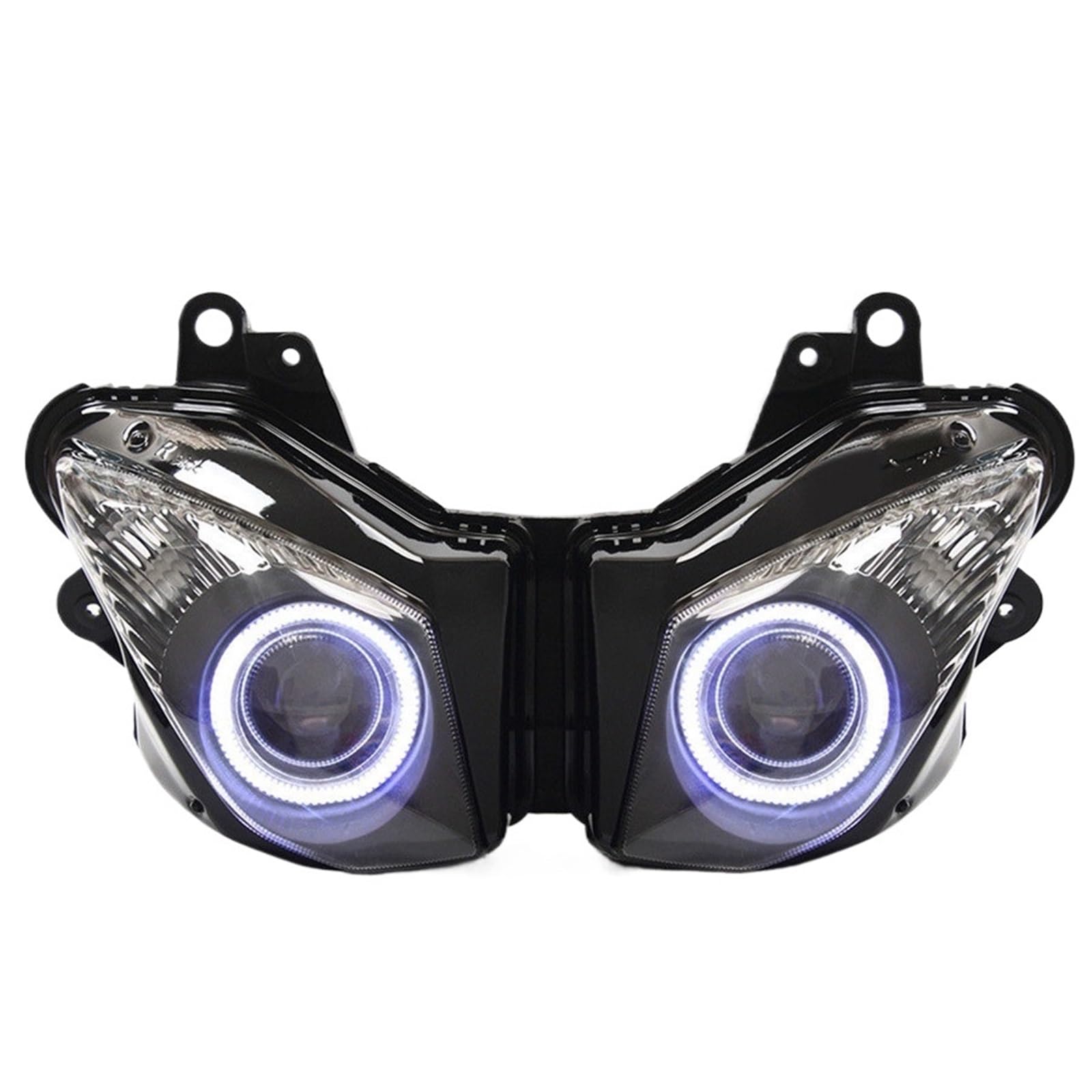 Dirt Bike przednie światła Pasuje do Kawasaki Ninja ZX6R 2009-2012 Luces Para Moto reflektor motocyklowy przedni reflektor LED reflektor HID Dziennej Dla(White Angle)