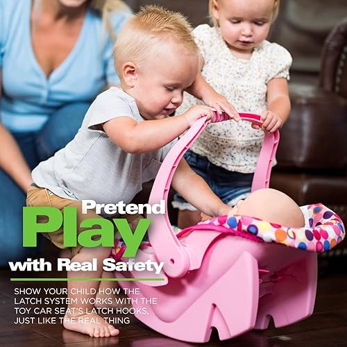 Miniatura 6 de Asiento de auto azul para muñeca Rosado