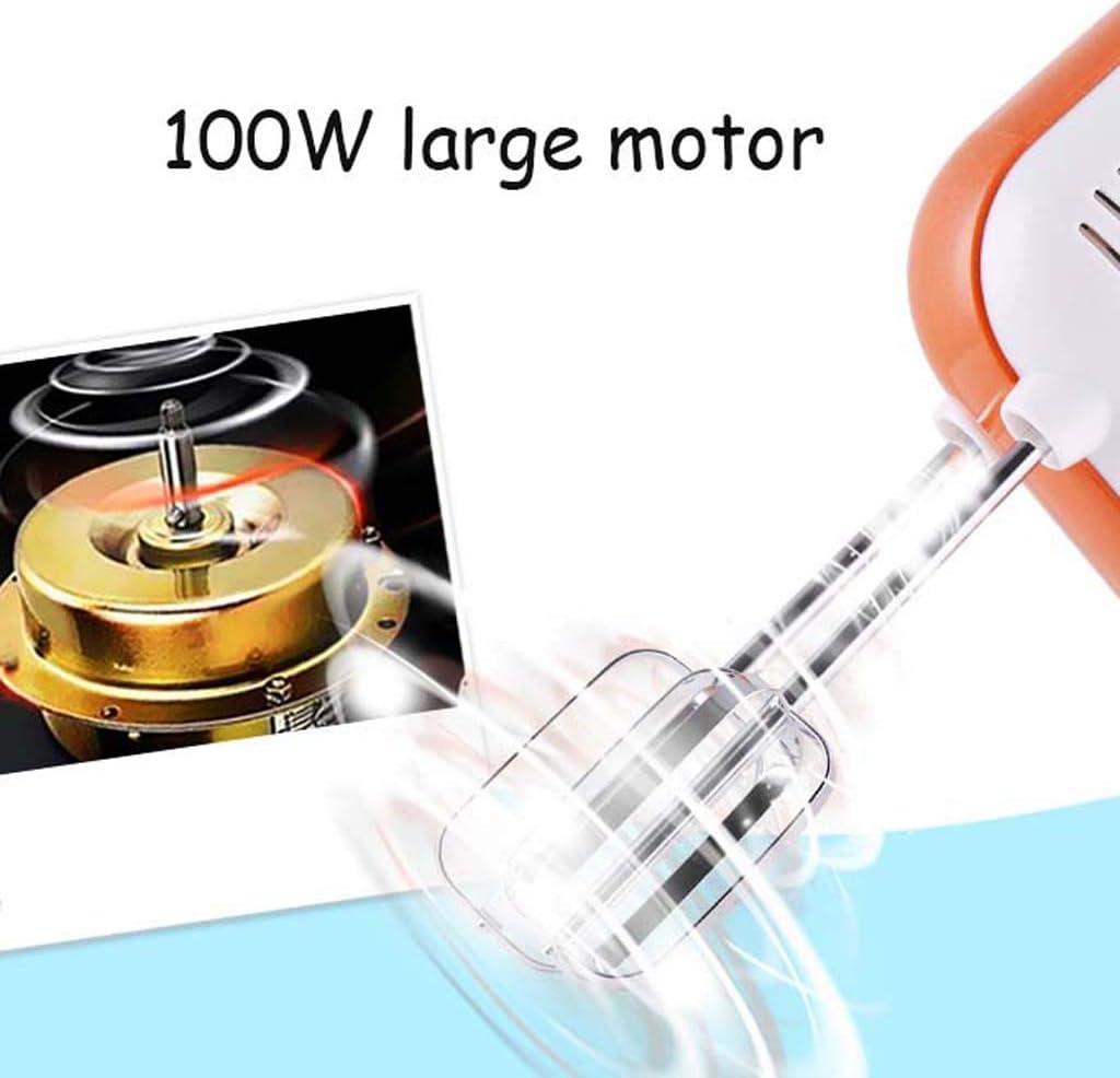 Portable Electric Egg Beater, 3-Speed Turbo Hand Mixer, Whipped Cream, 100 Watt Electric Hand Mixer, Powerful Heat Dissipation Function, Easy to Use