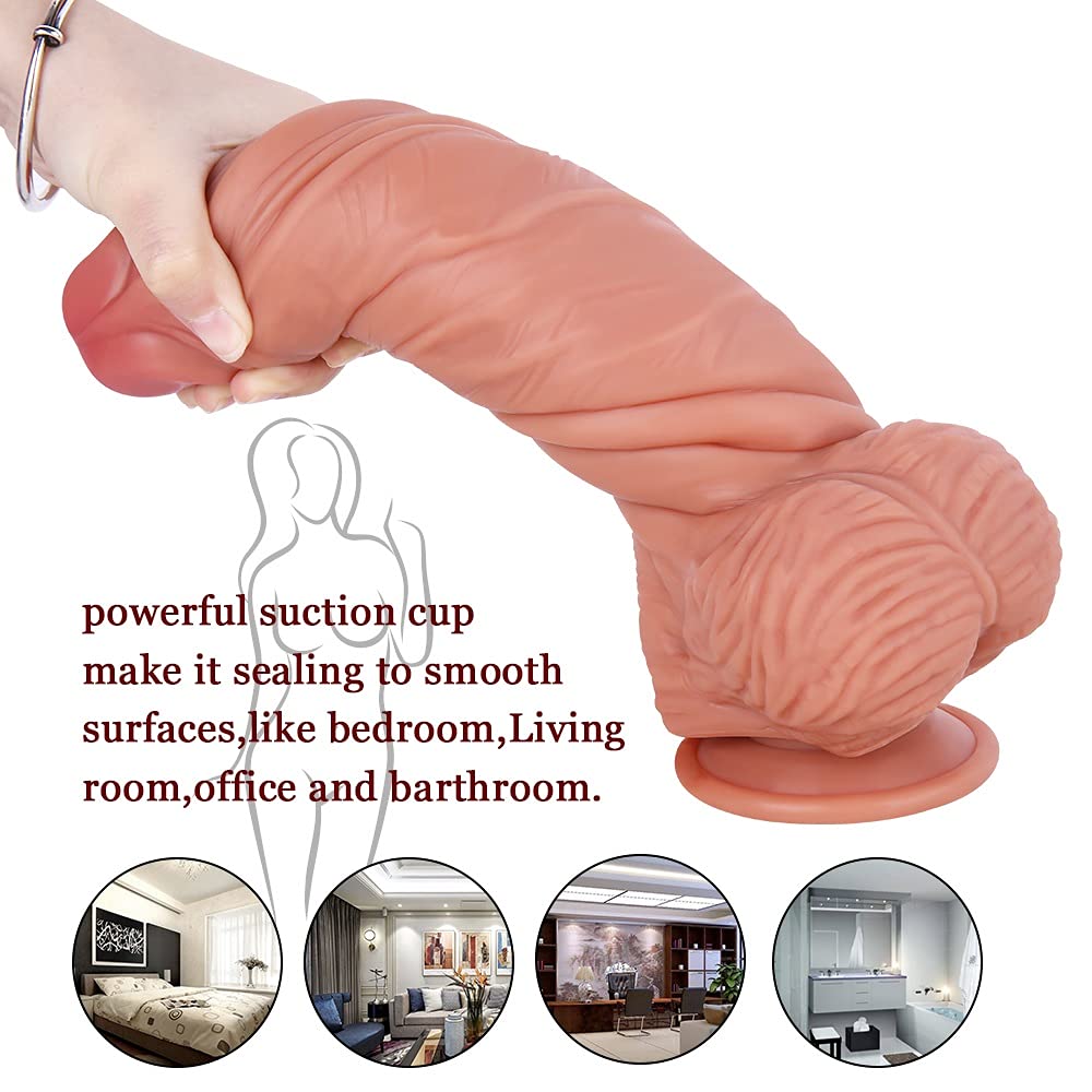 Dildo giocattolo sessuale Realistico vibratore in silicone, materiale sicuro for la stimolazione vaginale e anale del clitoride, giocattolo sessuale for donne e coppie