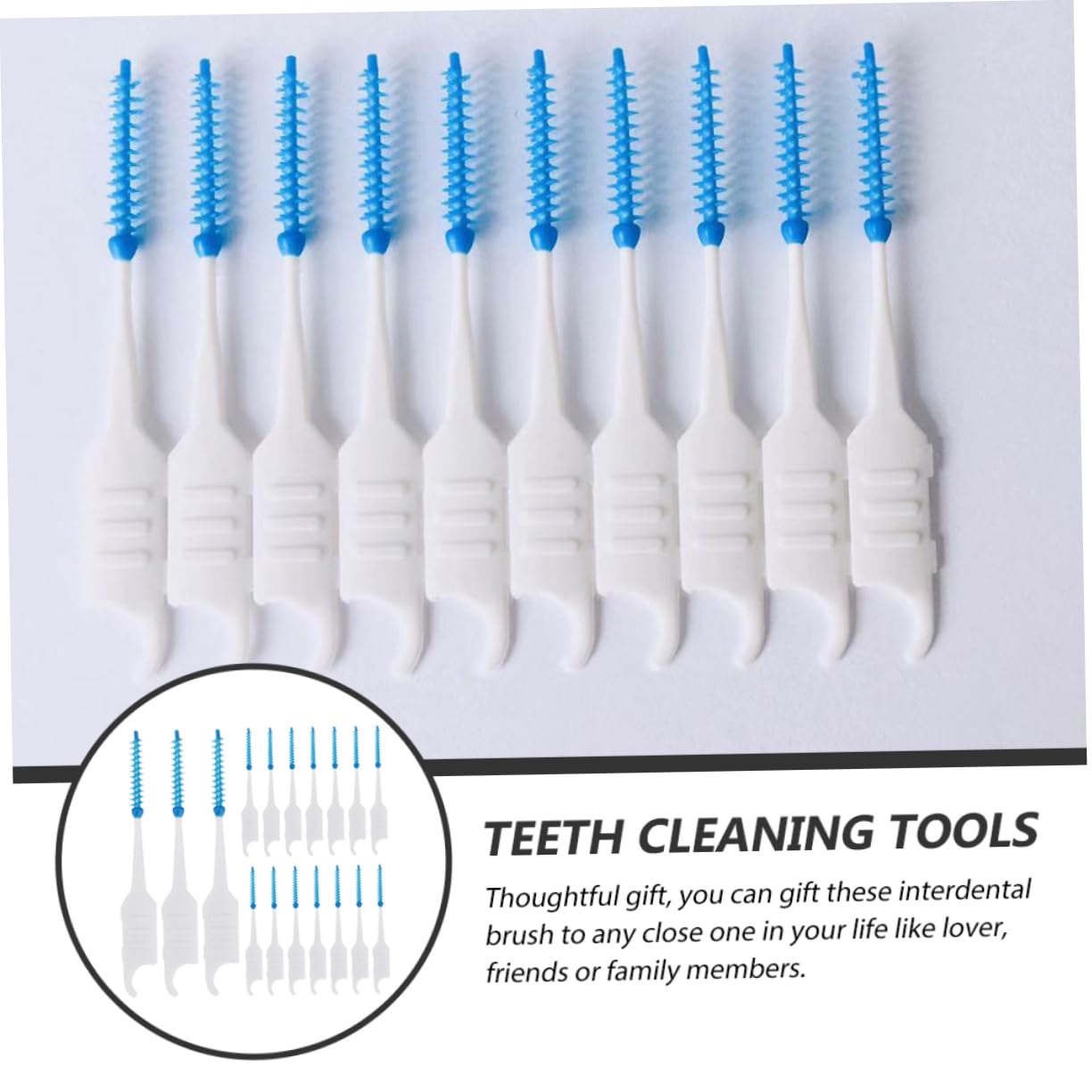 Beavorty 800 Piezas Cepillo Interdental Herramientas De Cuidado Bucal Interdental Brush Limpiador Interdental De Viaje Palillos De Limpieza Portátiles Grado Alimenticio Pp