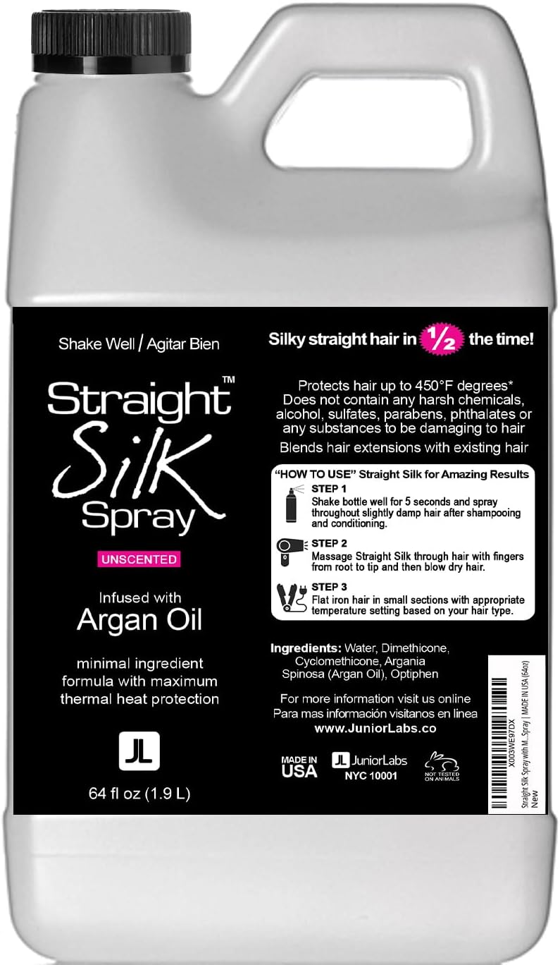 Straight Silk Spray with Moroccan Argan Oil 64oz