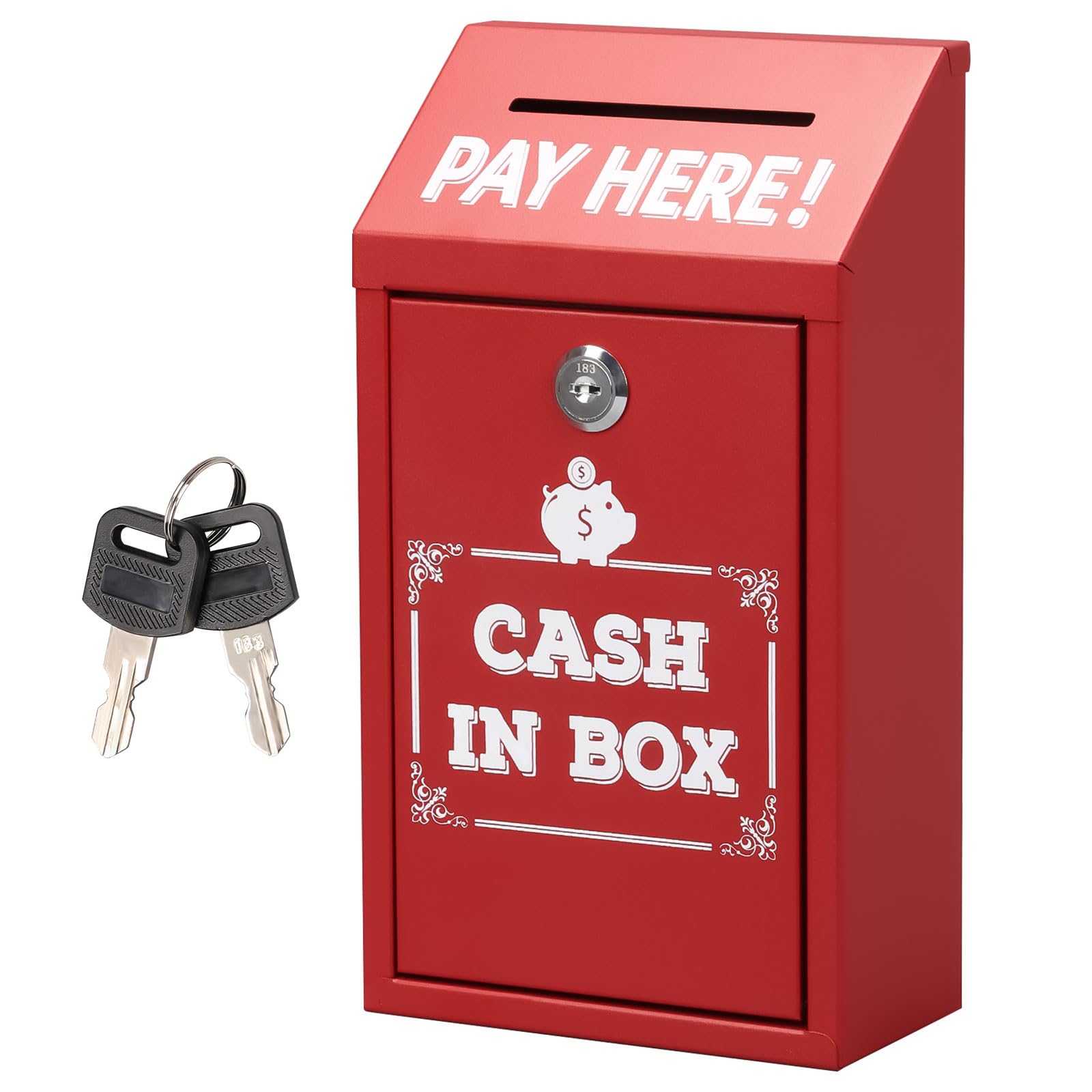 Amazon.co.jp: mumisuto家庭用金庫 小型金庫 壁掛け式 貯金箱 鍵付き