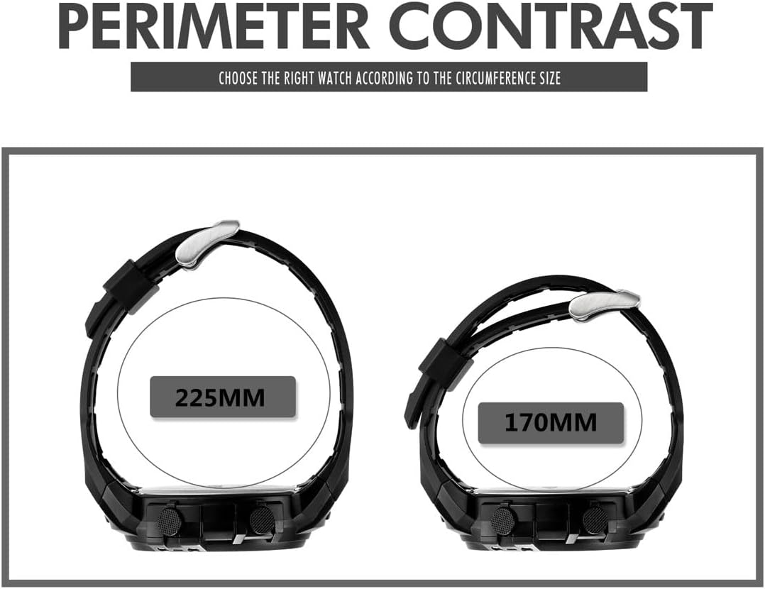 IJAHWRS Men's Digital Sports Watch, 50M Waterproof, LED Display, Military Style, Black image 6 of 9 B0DWNFZMV4