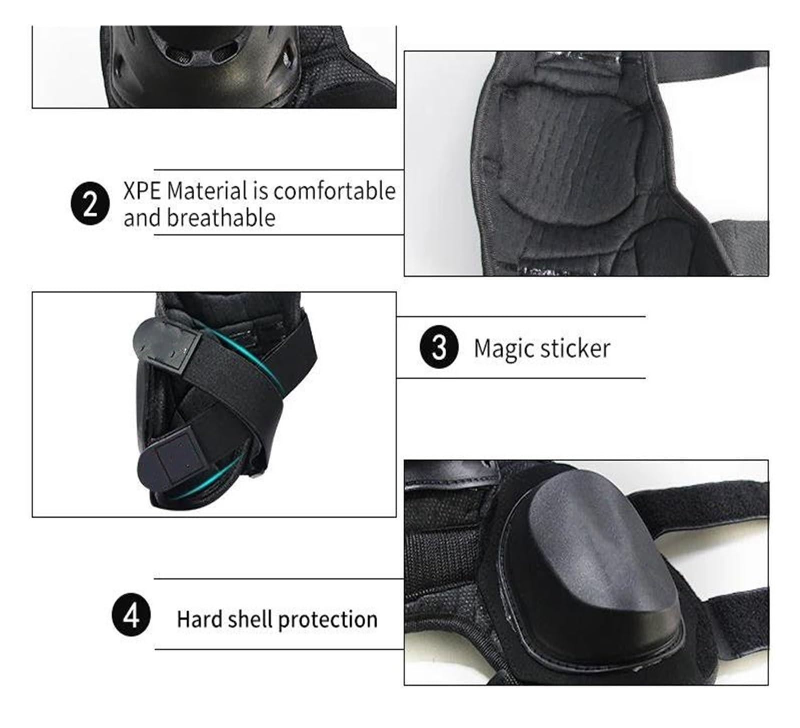 Coderas reflectantes Rodilleras para ciclismo Rodilleras para motociclista, Protector de codo para motocicleta, conjunto de coderas para Moto, rodilleras para ciclismo de montaña, Protector deslizante