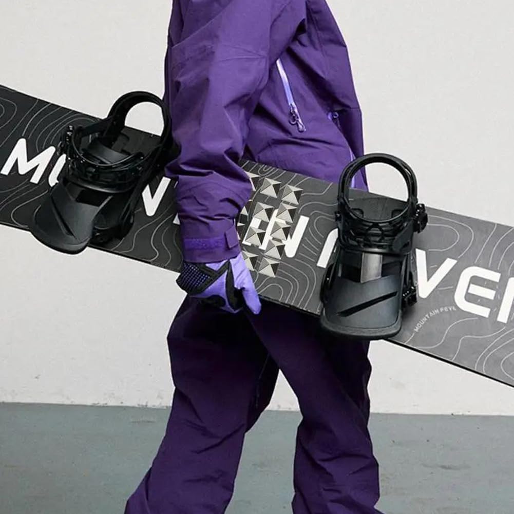 Tokaneit Cuscinetti per Lo Snowboard 18 Pezzi Argento Autoadesivo Piedini per Snowboard a Forma di Piramide,Antiscivolo per Sci Invernali,Tappetino Autoadesivo per Sci,Metallo Stomp Pad