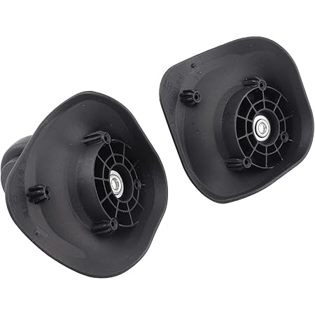 FAMKIT 1 Paio Ruote Per Bagagli Di Ricambio - Ruote Girevoli Universali In PVC Per Valigie E Trolley - Facili Da Installare (Modello W041-2s, Misura L)