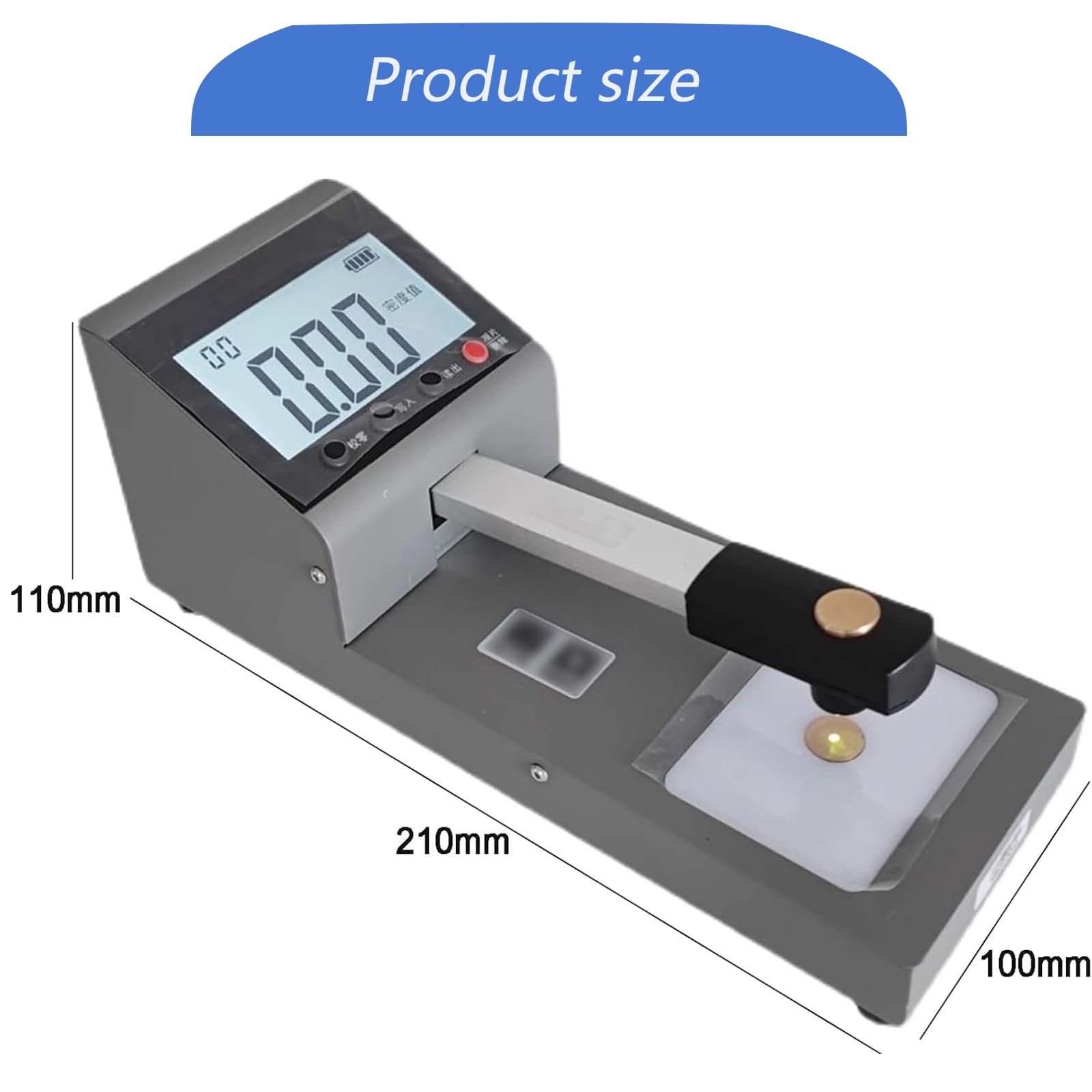 Densimetro Bianco-Nero, Densitometro di Trasmittanza con Display LCD, Campo di Misura da 0 a 4,5D, Apertura Ф2mm, capacità della Batteria: 2200mAh, per Pellicole, Stampa
