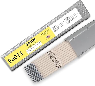 PGN E6011 Welding Rod 1/8" 10LB 1/8 Welding Rods, AC/DC Versatility Welding Sticks, All-Position Welding Electrode, Stick Electrodes - 770456, 31105