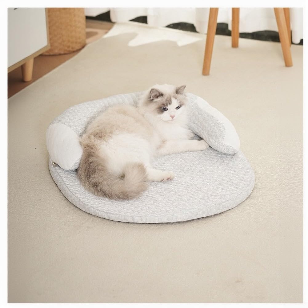 Kühlmatte für Haustiere, verschiedene Größen, geeignet für alle Arten von Haustieren, Hunden, Katzen, abnehmbar, waschbar, Sommerkomfort, Gel-Pad, selbstkühlend, (L)