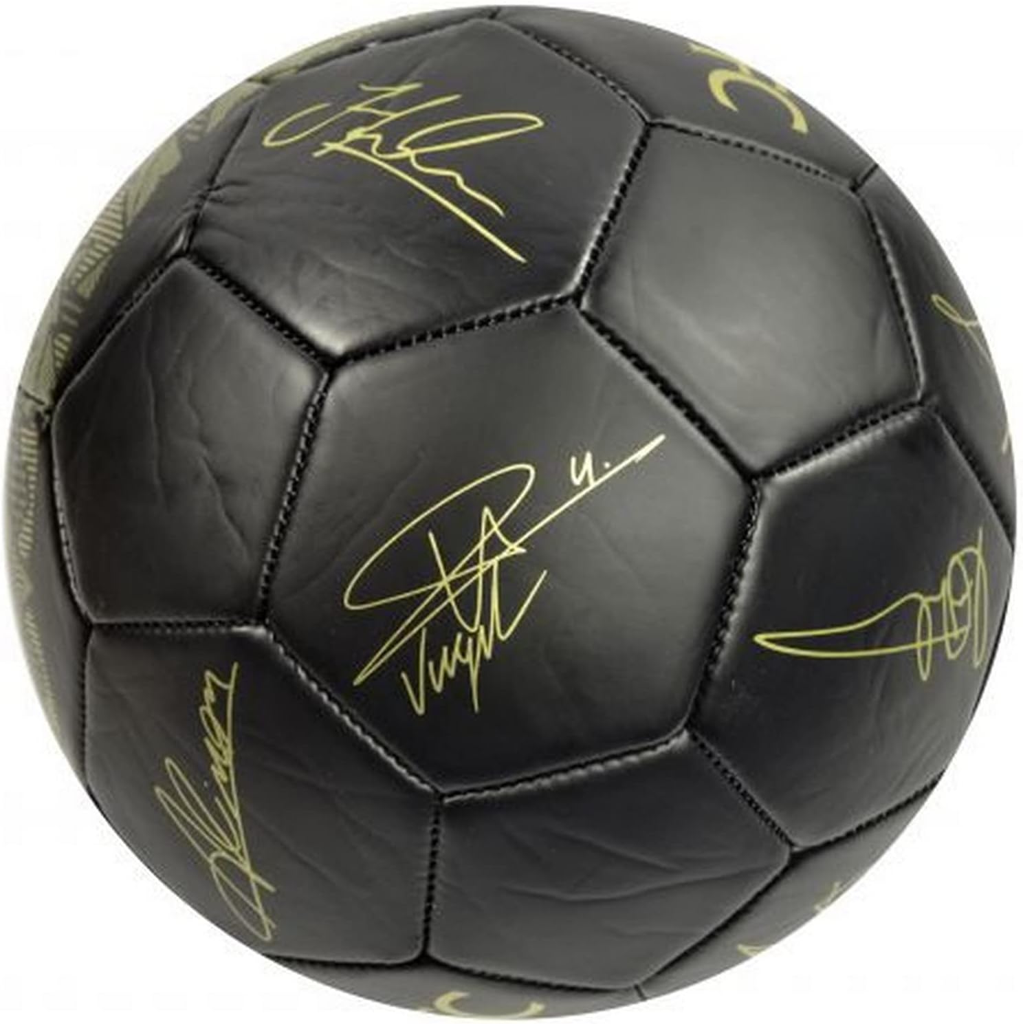 Liverpool FC Phantom Signature Team Merchandise Football Soccer Ball Black/Gold