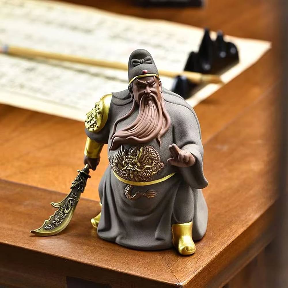 関羽　三国志　彫刻　一刀彫り　置物　インテリア 関羽 置物 インテリア