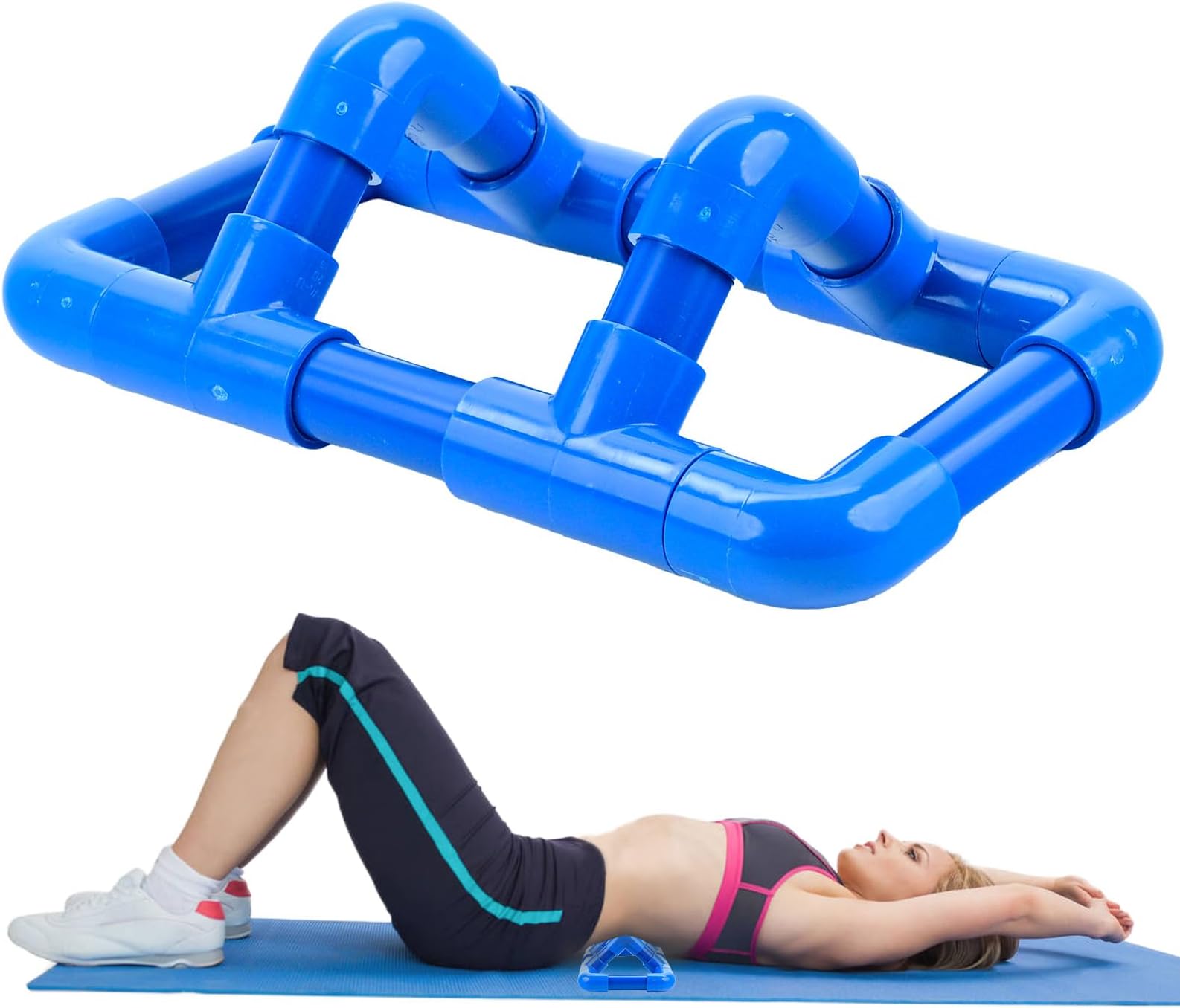 Trigger Point Release Tool & Back Stretcher- for Hip Flexor, Hamstring, Glute, Iliacus & Neck Pain Relief - Psoas Release Device, Handmade Deep Tissue Relief (Blue) ﻿