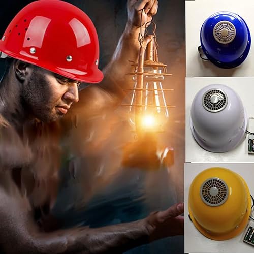 Miniatura 8 de Casco de refrigeración USB con ventilador universal resistente para hombre, casco de seguridad portátil para andamios, construcción comerciantes