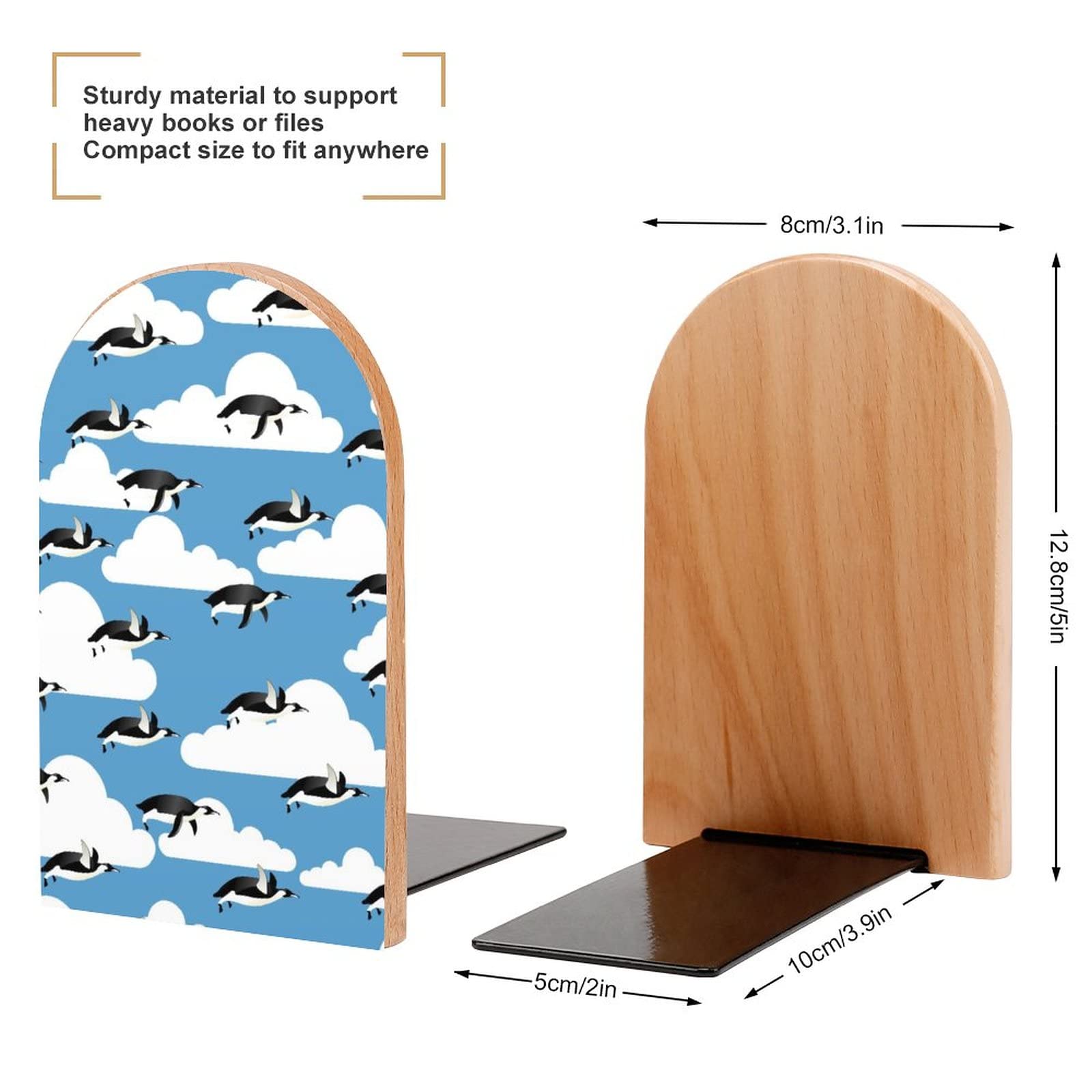 Amazon.co.jp: 南極動物フライング ペンギン ブックエンド 棚用