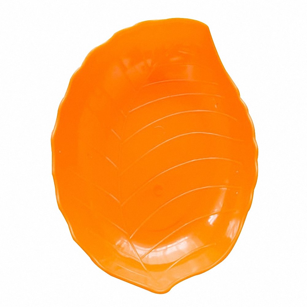 OMEM Reptile Food Bowl Leaf shape Water Dish,Feeding Dish,Tortoise Bowl (Orange)