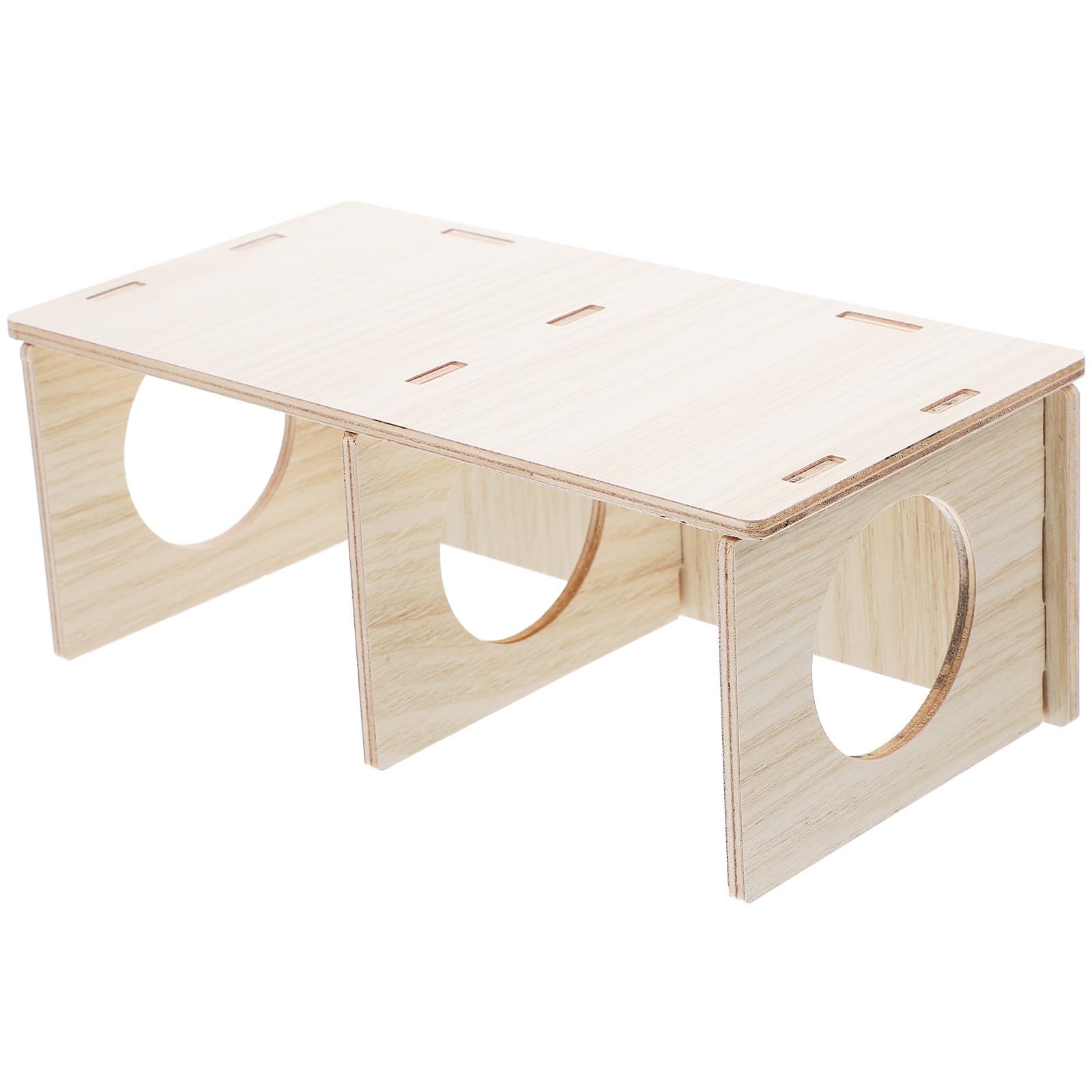 Casa de Madera para Hámster y Pequeños Animales Diseño de Dos Habitaciones y Fácil Limpieza Adecuado para Invierno y Verano