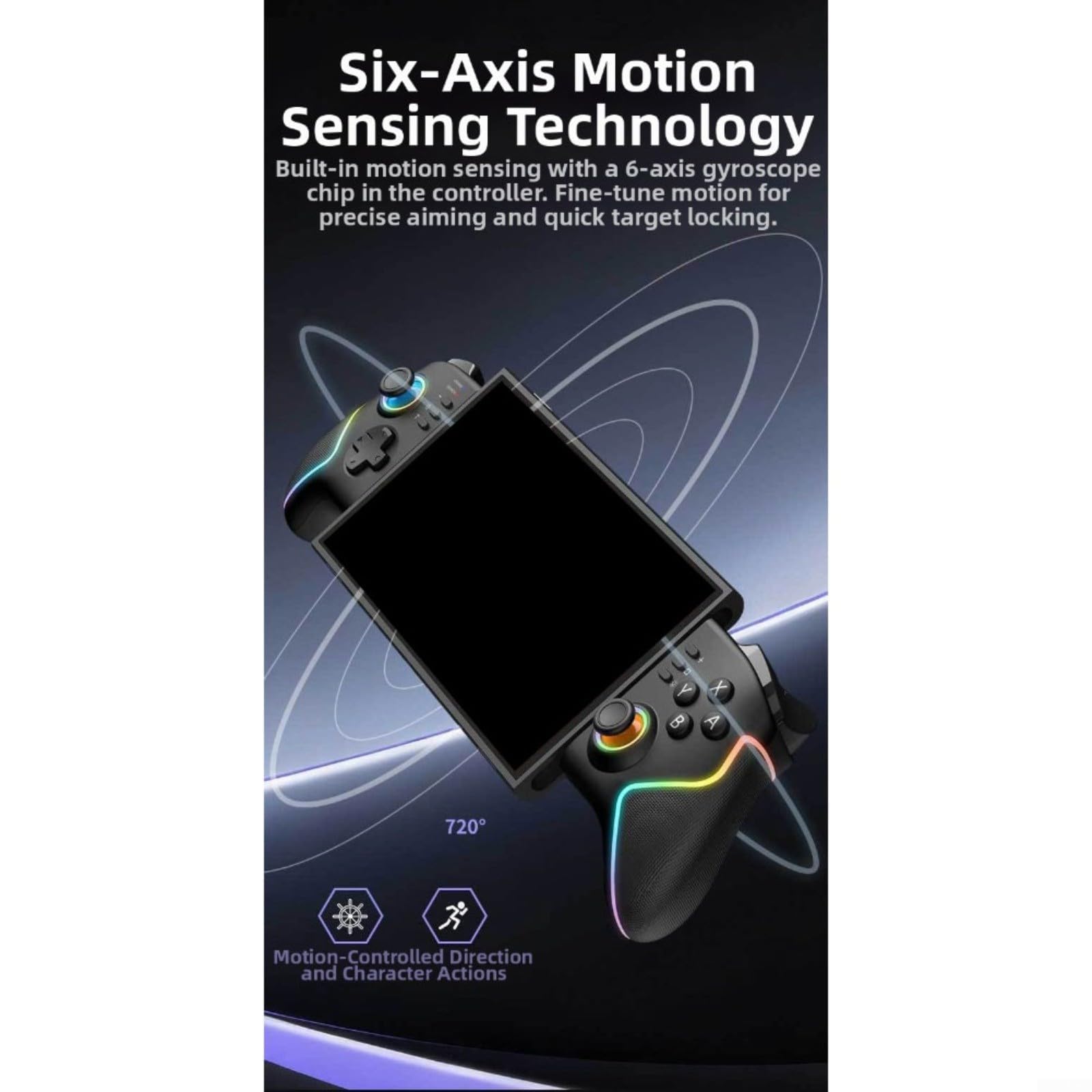 Lapiglo Hall Effect Wireless para Pro Controller Switch 2, Gamepad ergonómico 600 mAh 10 horas de reproducción y vibración, diseño negro