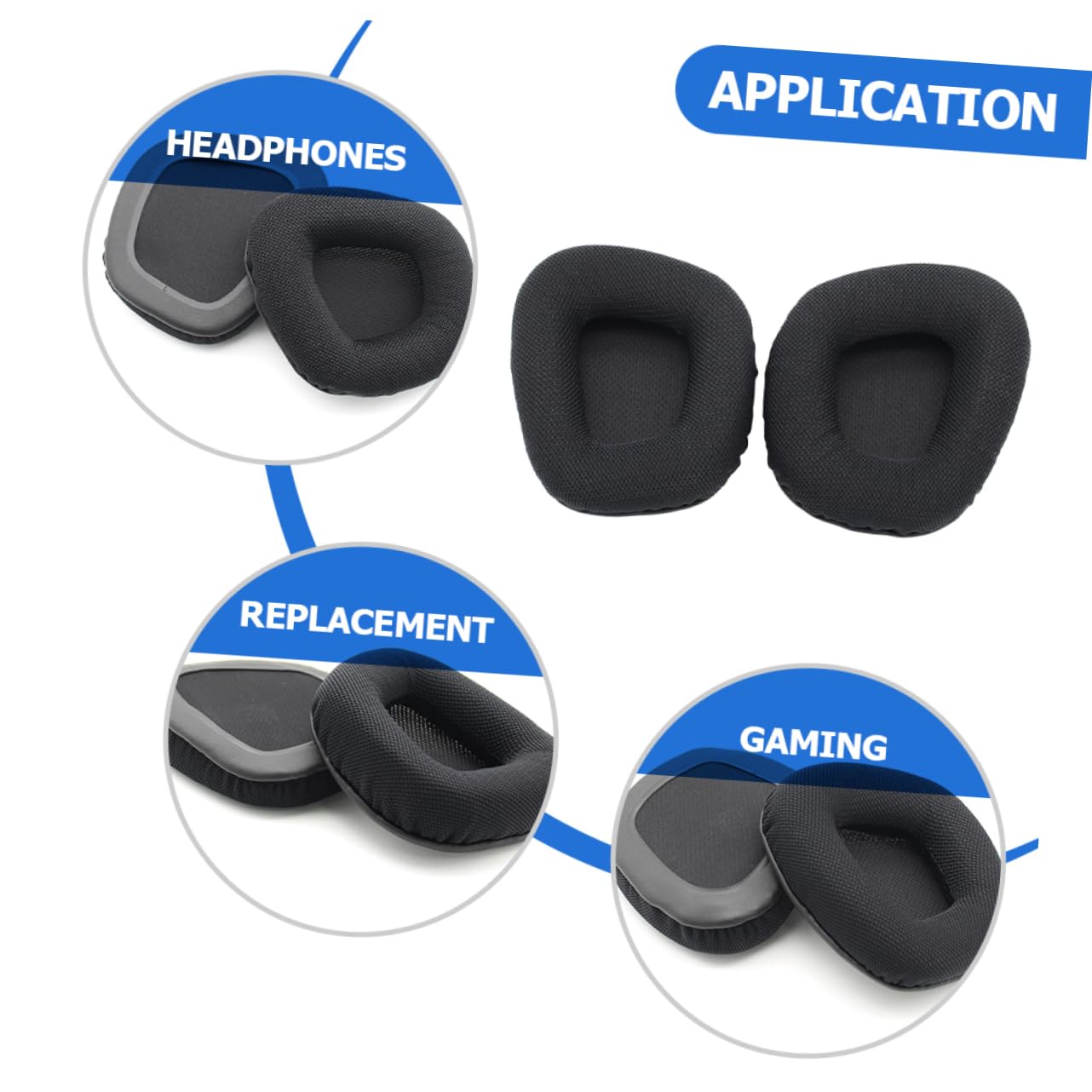 5 Paires Coussinets de Remplacement pour Casque de Mousse Compatible et Facile à Installer Noire