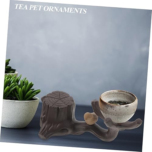 Miniatura 5 de BESTonZON 1 platillo de té para mascotas, accesorios de escritorio de oficina, decoración del hogar, mesa de comedor, bandeja de té, accesorios