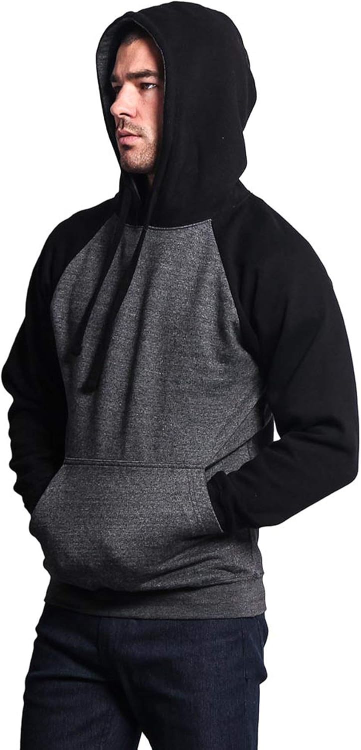 G-Style USA Premium Heavyweight Contrast Raglan Sleeve Pullover Hoodie Sweatshirt - Image 6