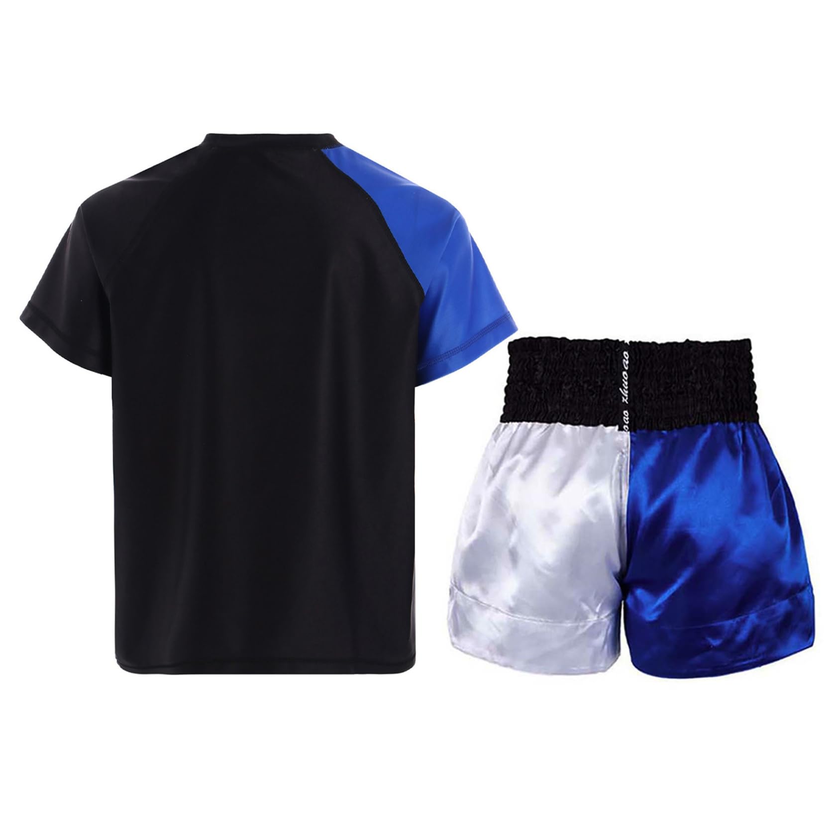 Set da boxe per bambini, abbigliamento sportivo, da boxe, combattimento, top e pantaloncini Muay Thai MMA Kick Boxing Allenamento
