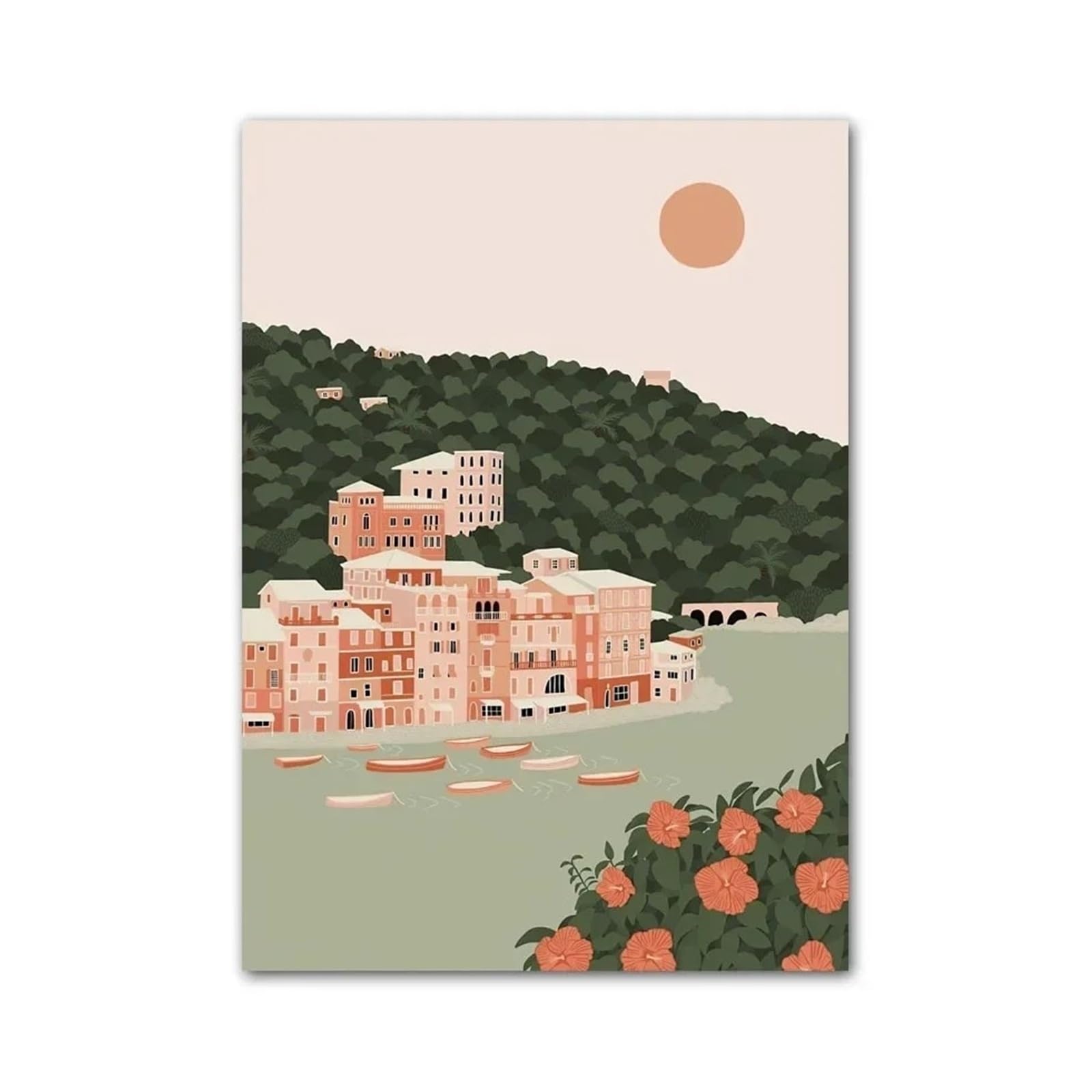 Xenite E Xenit Wall Art Canvas Prints Abstract Santorini Building Moroccan Door Wall Art Canvas Painting Nordic Posters And Prints Wall Pictures For Living Room Decor(,50X70cm)