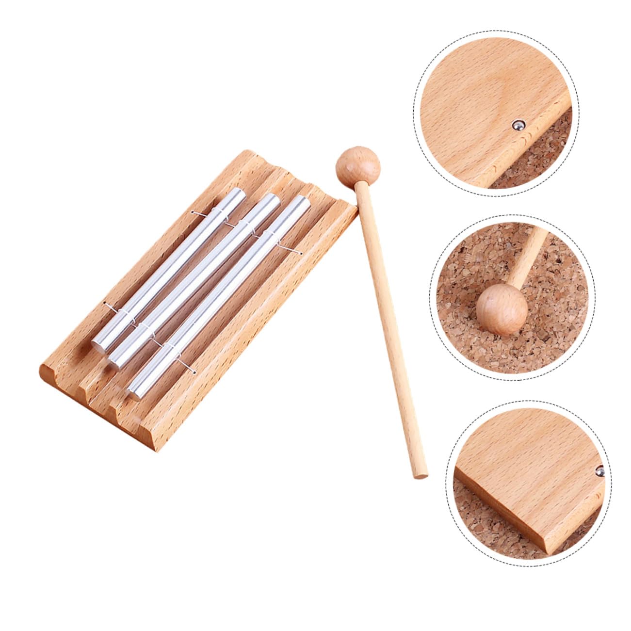Campanas de Mesa de Tonos para Instrumento de Percusión Educativo con Sonido y Base Pulida para Aula y Meditación