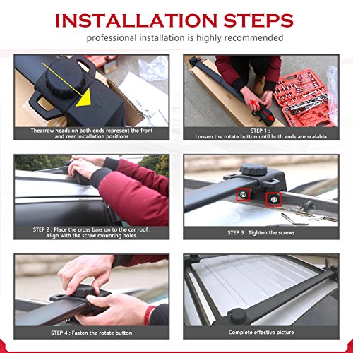 ALAVENTE Roof Rack Cross Bars for Jeep Compass 2011 2012 2013 2014 2015