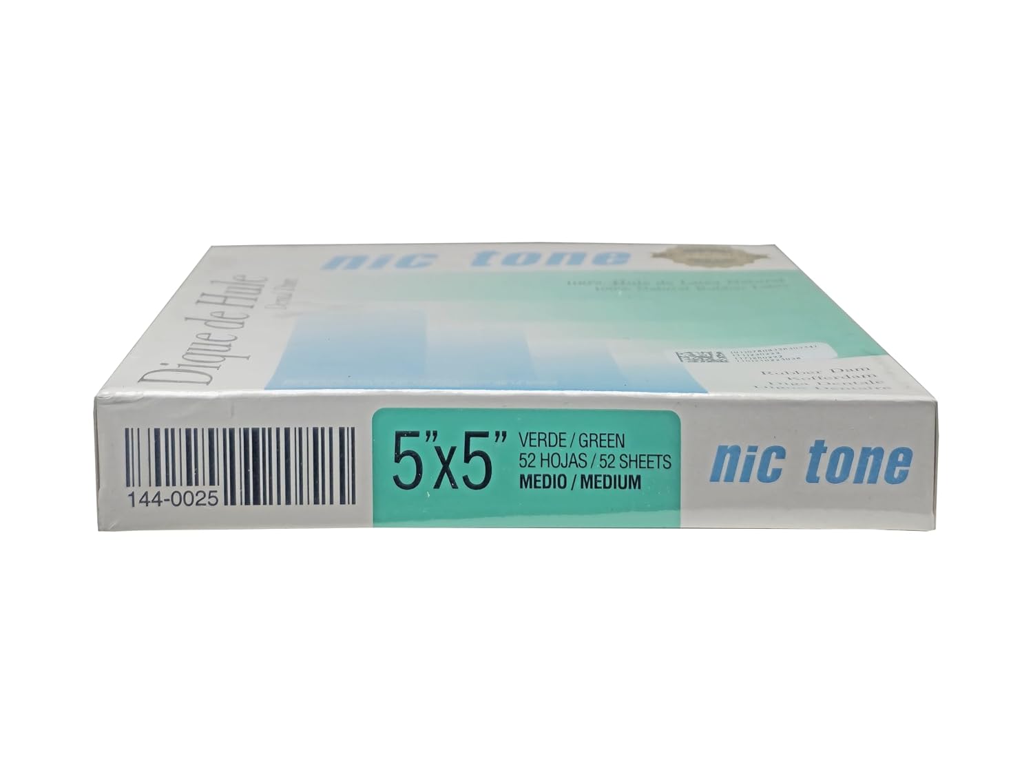 MDC NIC Tone Natural Rubber Latex Dental Dam (Medium - Green - 5"x5" - 52 Sheets/Box)