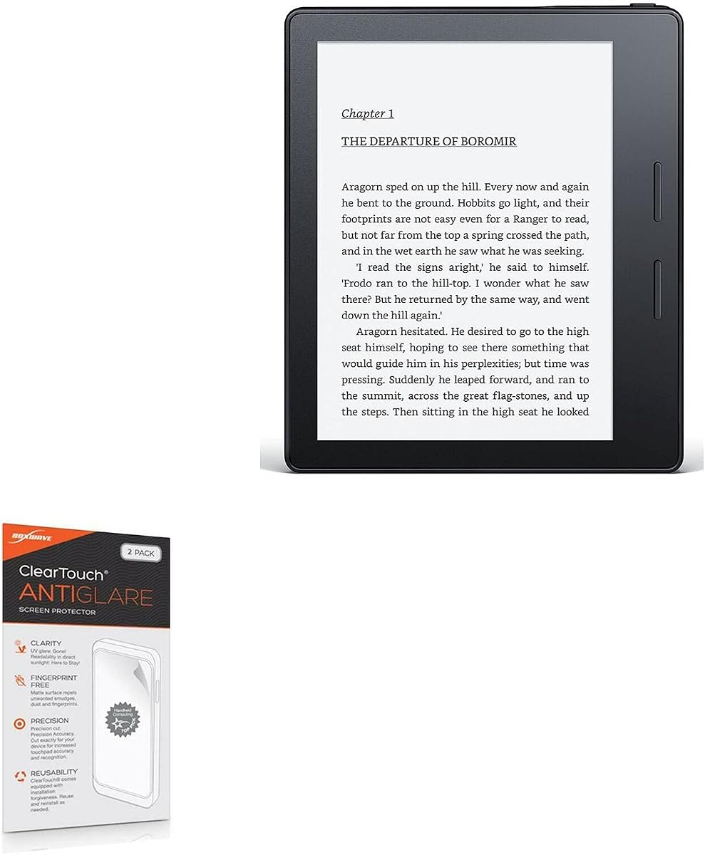 BoxWave Screen Protector Compatible with Amazon Kindle Oasis (1st Gen 2016) - ClearTouch Anti-Glare (2-Pack), Anti-Fingerprint Matte Film Skin
