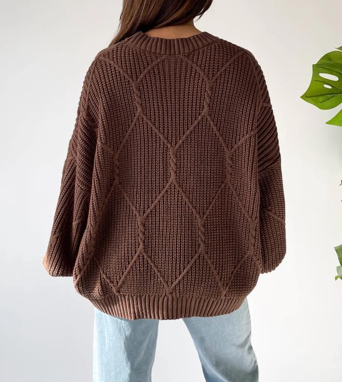 Chunky Sweater Women Oversized Sweaters Y2k Cable Knit Sweater Bell Sleeve Tops Coquette Winter Fall Sweater Trendy 20243