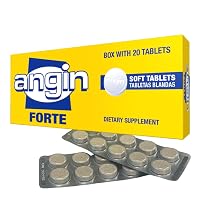 Angin Forte Throat Care, Includes 20 Soft Tablets, Cuidado para la Garganta