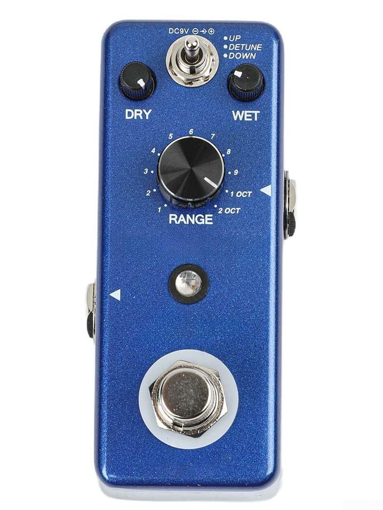 Pedale effetto chitarra in lega di zinco 95 mm blu True Bypass | Spostamento del tono polifonico, tono simile a un coro, voce armonica ricca, modalità su e giù, precisione digitale
