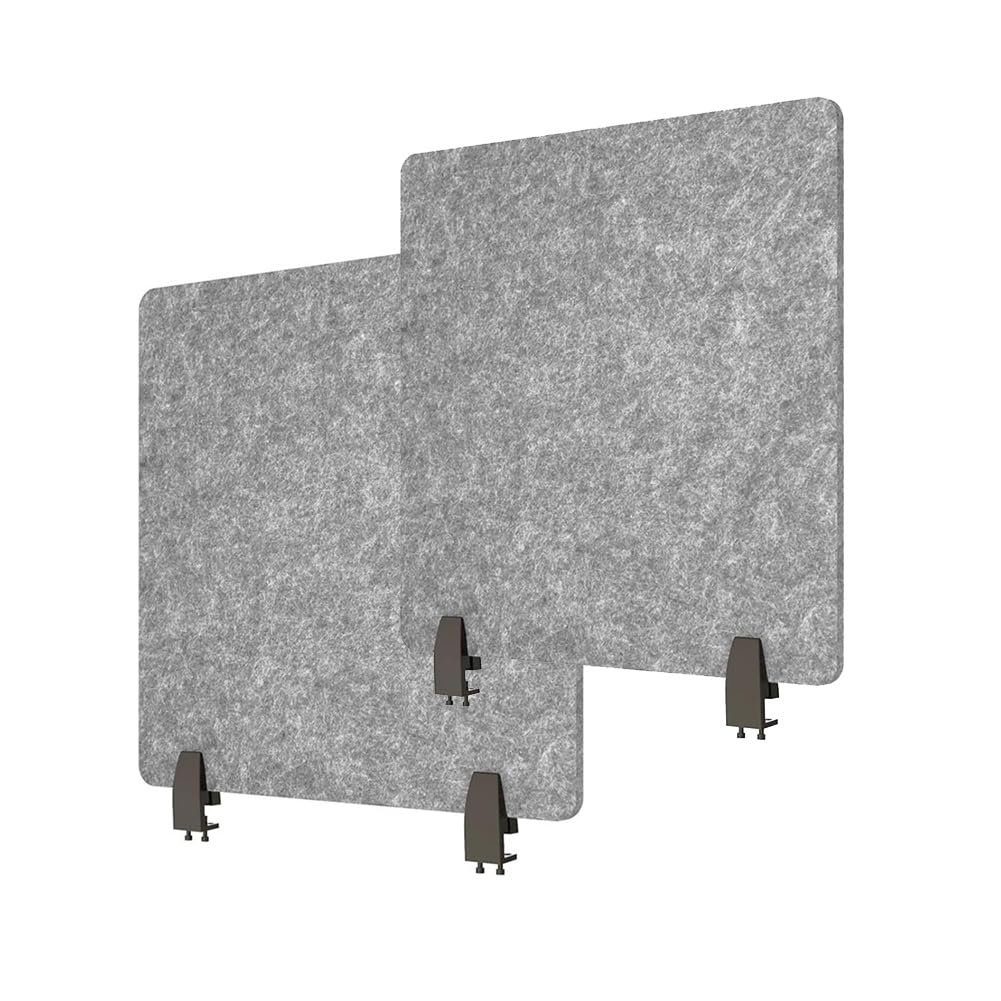 HJYCLFAZU Acoustic Desk Divider Panels Soundproof & NoiseReducing Gray Office Partitions for Workspaces Set of 2 Enhance Privacy Focus in Your Workplace